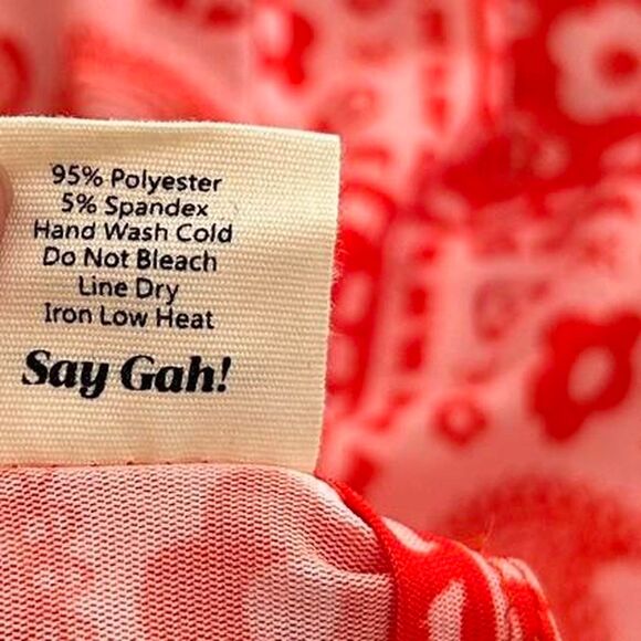 Lisa Says Gah Lana Red Bandana Print Baby Doll Top – Cottagecore / Indie small - Picture 6 of 6